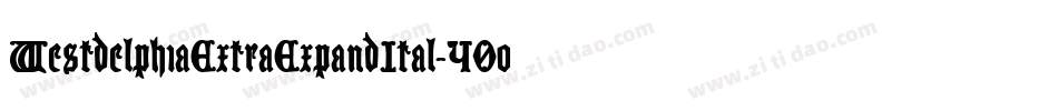 WestdelphiaExtraExpandItal-40oW字体转换
