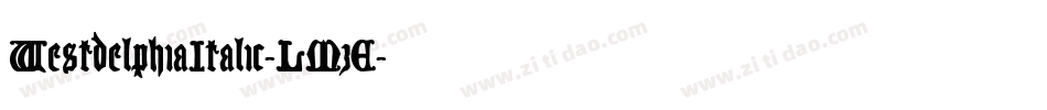 WestdelphiaItalic-LMzE字体转换