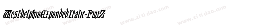 WestdelphiaExpandedItalic-PwzZ字体转换