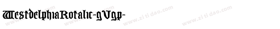 WestdelphiaRotalic-gVgp字体转换