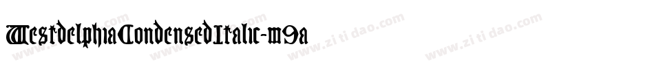 WestdelphiaCondensedItalic-m9a2字体转换