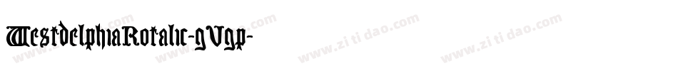 WestdelphiaRotalic-gVgp字体转换