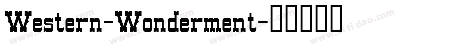 Western-Wonderment字体转换