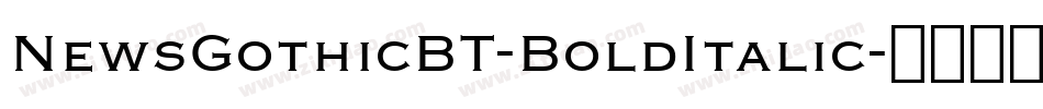 NewsGothicBT-BoldItalic字体转换