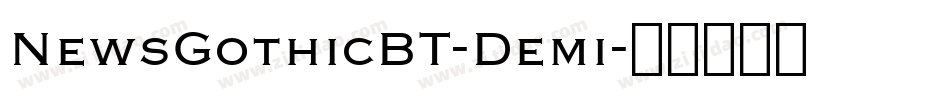 NewsGothicBT-Demi字体转换