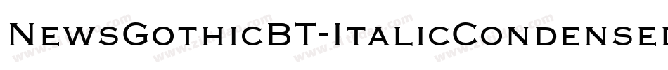 NewsGothicBT-ItalicCondensed字体转换