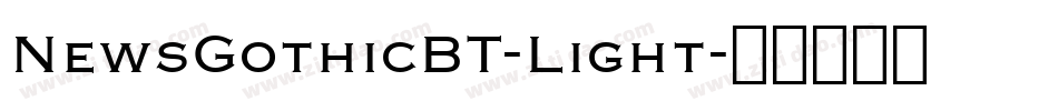 NewsGothicBT-Light字体转换
