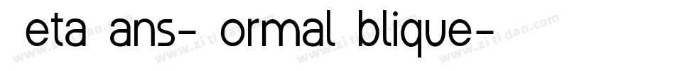 BetaSans-NormalOblique字体转换
