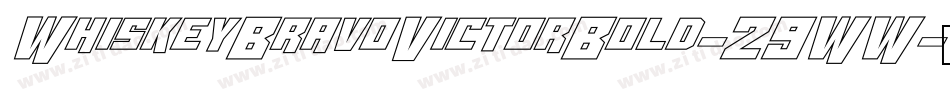 WhiskeyBravoVictorBold-29WW字体转换