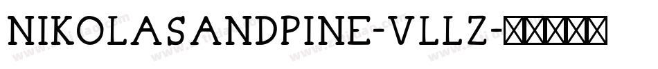 NikolasAndPine-VllZ字体转换