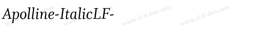 Apolline-ItalicLF字体转换