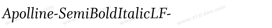 Apolline-SemiBoldItalicLF字体转换