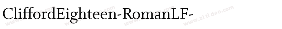 CliffordEighteen-RomanLF字体转换