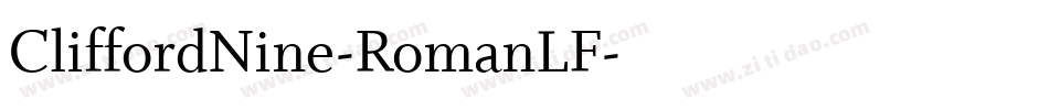 CliffordNine-RomanLF字体转换