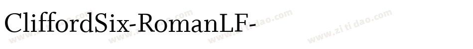 CliffordSix-RomanLF字体转换