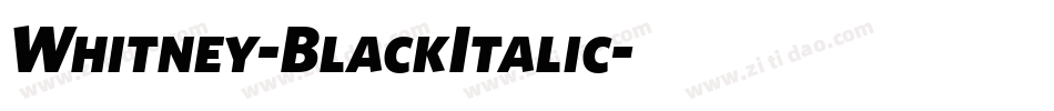 Whitney-BlackItalic字体转换
