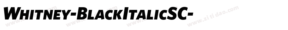 Whitney-BlackItalicSC字体转换