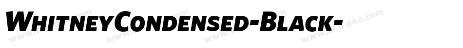 WhitneyCondensed-Black字体转换