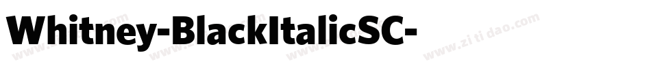 Whitney-BlackItalicSC字体转换