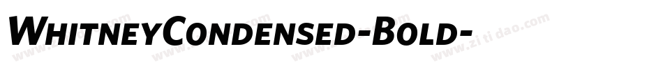 WhitneyCondensed-Bold字体转换