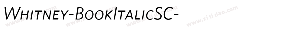 Whitney-BookItalicSC字体转换