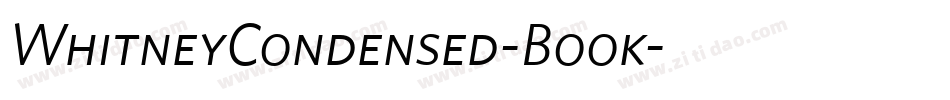 WhitneyCondensed-Book字体转换