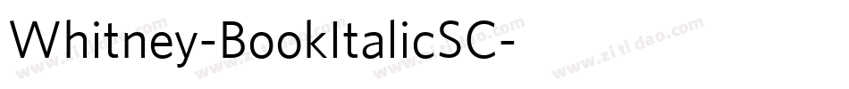 Whitney-BookItalicSC字体转换