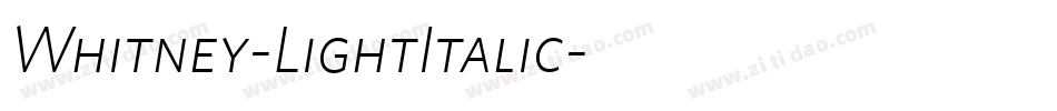 Whitney-LightItalic字体转换
