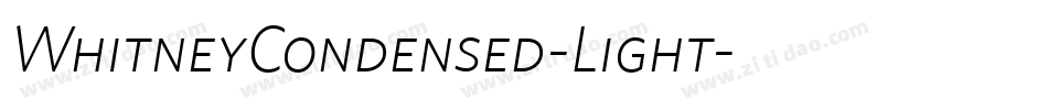WhitneyCondensed-Light字体转换