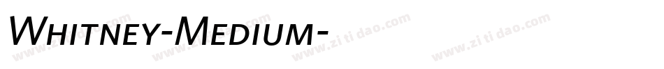 Whitney-Medium字体转换