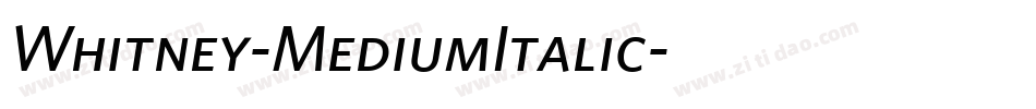 Whitney-MediumItalic字体转换