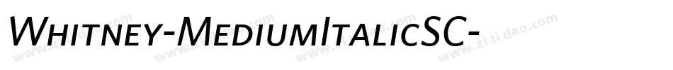 Whitney-MediumItalicSC字体转换