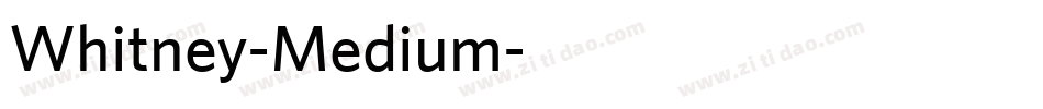 Whitney-Medium字体转换