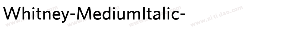 Whitney-MediumItalic字体转换