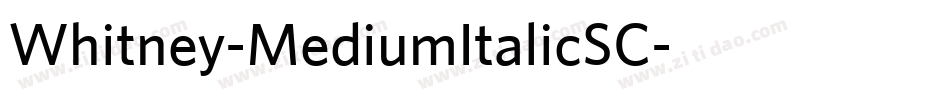 Whitney-MediumItalicSC字体转换