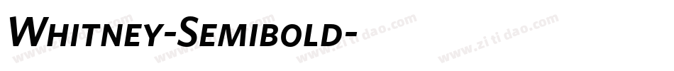 Whitney-Semibold字体转换