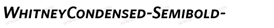 WhitneyCondensed-Semibold字体转换