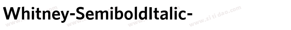 Whitney-SemiboldItalic字体转换
