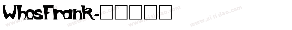 WhosFrank字体转换
