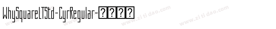 WhySquareLTStd-CyrRegular字体转换