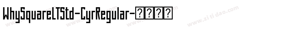 WhySquareLTStd-CyrRegular字体转换
