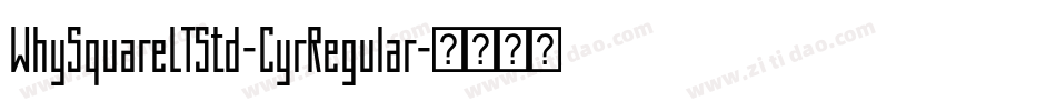 WhySquareLTStd-CyrRegular字体转换