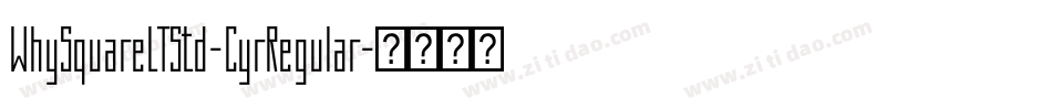WhySquareLTStd-CyrRegular字体转换