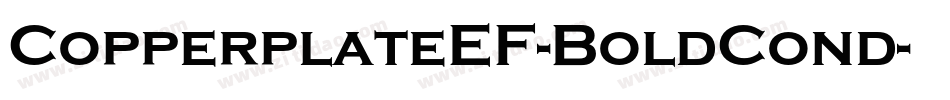 CopperplateEF-BoldCond字体转换