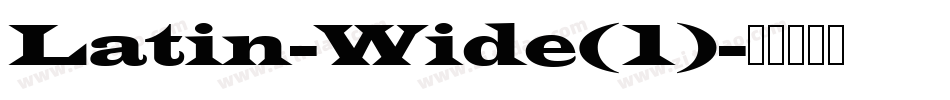 Latin-Wide(1)字体转换