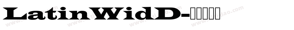 LatinWidD字体转换