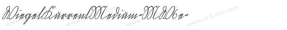 WiegelKurrentMedium-MW6e字体转换