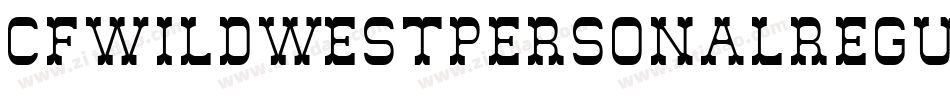 CfWildWestPersonalRegular-qVl2字体转换