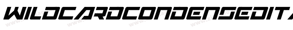 WildcardCondensedItalic-63dA字体转换
