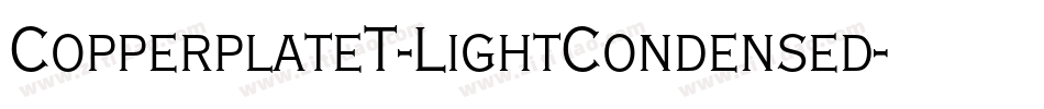 CopperplateT-LightCondensed字体转换